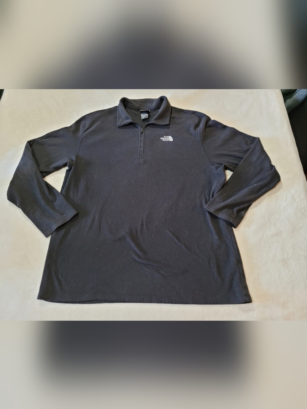 The North Face Men's 1/4 Zip Fleece Black Pullover XXL